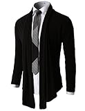 H2H Mens Fashion Shawl Cardigan with Shirring Neck Line BLACK Asia M (JNSK37)