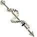 14G Tentacle Wrapped 316L Surgical Steel Industrial Barbell - Sold Individually (Steel)