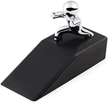 Door Stopper,Zinc Alloy Kongfu Little Man With Non-slip Rubber Bases Door Stop, Safe Anti-Collision Door Stopper by TOPODO