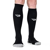 Compression Socks – Graduated Comfort Fit for Athletic Running, Nurses, Maternity, Flight Travel | Mens and Womens Compressive Stockings | Circulation, Stamina and Recovery Support (Black L/XL)