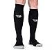 Compression Socks – Graduated Comfort Fit for Athletic Running, Nurses, Maternity, Flight Travel | Mens and Womens Compressive Stockings | Circulation, Stamina and Recovery Support (Black L/XL)