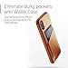 Mujjo Full Leather Wallet Case for iPhone Xs, iPhone X | Premium Genuine Leather, Natural Aging Effect | 2-3 Card Pocket, Wireless Charging (Tan)
