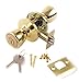 Lion Locks LIO0107 Tulip Keyed Entry Door Knob, Polished Brass, Gold