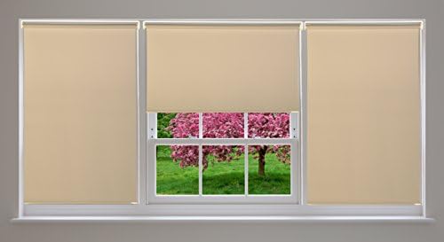 All Design Shades Blackout Room Darkening Polyester Roller Shade/Window Blinds, White