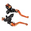 EVGATSAUTO Remkoppeling Master 1 paar 7/8 “(22 mm) universele motorcilinderreservoirhendels(Oranje)