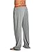 Balanced Tech Men's Solid Cotton Knit Pajama Lounge Pants - Medium Heather Grey/Orange - Medium