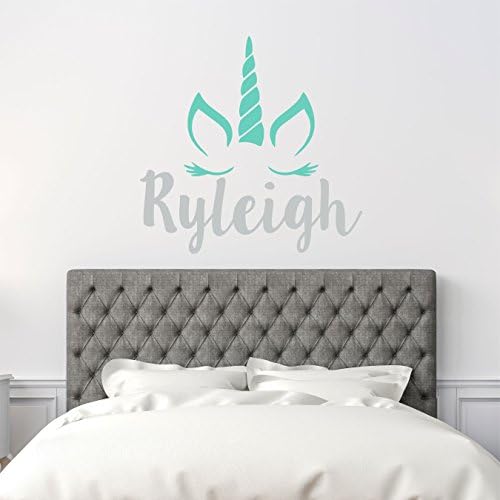 Custom Name Unicorn Wall Decal - Girls Personalized Name Unicorn Wall Sticker - Custom Name Sign - Custom Name Stencil Monogram - Girls Room Wall Decor