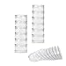Set Storage Stackable Interlocking Clear Containers 12 with Lids Beads Crafts Findings Small Items (2.75
