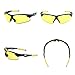 iLumen8 Best Shooting Glasses UV Blacklight Flashlight Yellow Safety Eye Protection See Dog Cat Urine Amber Black Lights Night Vision Ultraviolet (Yellow, 2 Pair)