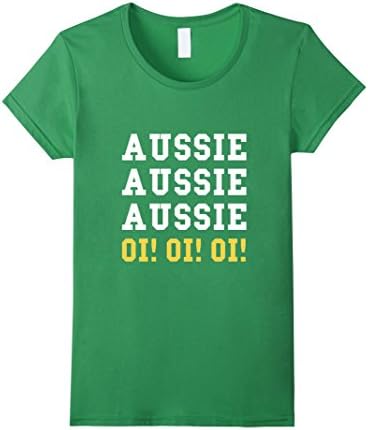 Womens Aussie Aussie Aussie Oi Oi Oi! T-Shirt - Australia Tee Medium Grass