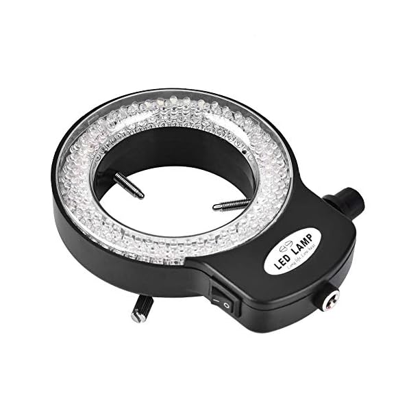 Mikroskopkamera 144 LED-Perlen Lichtquelle Helligkeit Lichtrichtungseinstellbare Ringlampe für Stereomikroskope(Schwarz EU 220V) – Bild 8