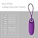 Mini Electronic Bullets by BXB | 7x Speed Patterns | Waterproof Design | USB Rechargeable | Cordless | Medical-Grade Silicone - Purple | Includes a Mini Massager