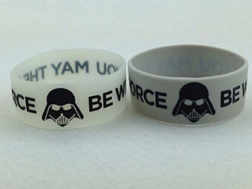 Star Wars May The Force Be With You "Glow in the Dark" Wristband 2pcs!
