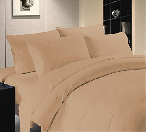 Amazon Basics Luxurious Hotel Collection 100% Egyptian Cotton - 800 Thread Count 4 Piece Sheet Set Color Taupe, Size Cal King - Fits Upto 18'' Deep Pocket