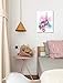 Paris Pink Wall Art - Eiffel Tower Decor Modern Bicycle Canvas Prints - Girl's Bedroom & Bathroom Artwork 12x16