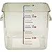 Rubbermaid Commercial Products FG630600CLR 6306CLE SpaceSaver Square Containers, 6qt, 8 4/5w x 8 3/4d x 6 9/10h, Clear