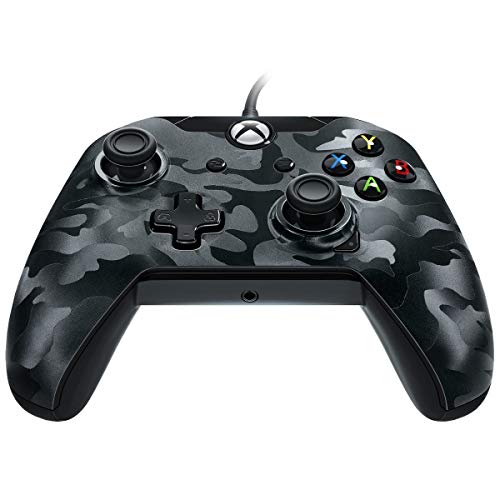 PDP Stealth Series Wired Controller for Xbox One, Xbox One X and Xbox One S, Phantom Black (Flat Rate Best Way Shipping)