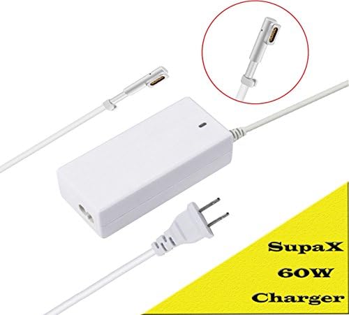 SupaX 60W magsafe "L" Shape tip AC Adapter Macbook pro Charger / Replacement for MacBook &amp; Macbook Pro a1181 a1278 a1184 a1330 a1342 a1344