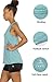 icyzone Workout Tank Tops for Women - Racerback Athletic Yoga Tops, Running Exercise Gym Shirts(Pack of 3)(L, Black/Granite/Green)