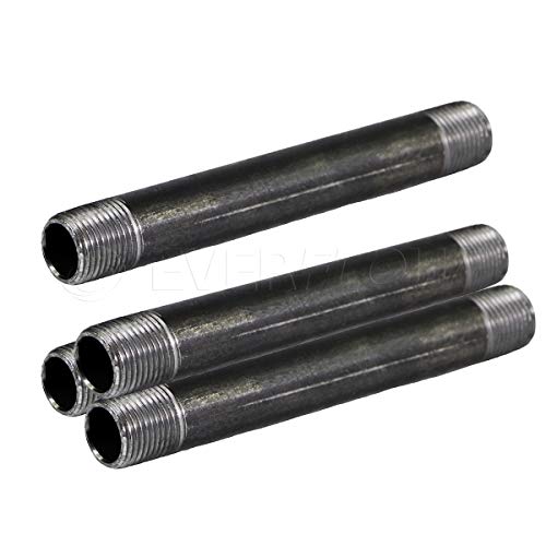 Everflow Supplies NPBL3490-4 Steel Nipple Pipe 3/4" x 9" Black