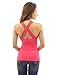 PattyBoutik Women Crochet Inset Ruched Detail Tank Top (Pink Medium)