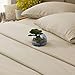 SONORO KATE Bed Sheet Set Super Soft Microfiber 1800 Thread Count Luxury Egyptian Sheets 16-Inch Deep Pocket，Wrinkle and Hypoallergenic-4 Piece (Beige, Queen)