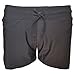HOLYSNOW Women Swim Brief Board Bottoms Plus Size Sun Pretection Beach Shorts, Black, L(US 12-14)