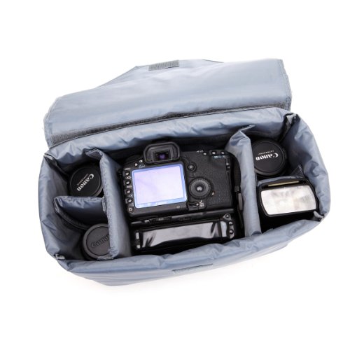 DSLR Slr Camera Bag, MOACC BrownDigital Video Recorder Ptotography Canvas Sling Backpack Protective Rucksack Waterproof Shoulder Messenger with Shockproof Insert for Sony Canon Nikon Olympus Pentax