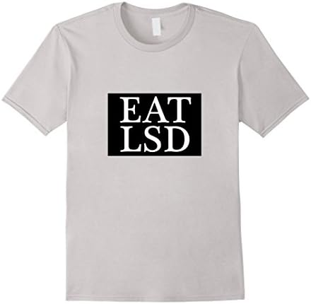 Men's Eat LSD Shirt For Acid Takers We Trippy Mane Shirt Large Silver