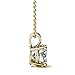 AllenCOCO 14K Gold Plated 2.0 Carat (D Color, VVS Clarity) Simulated Diamond CZ Solitaire Silver Pendant Necklace 16