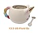 UNICORN MUG - 13.5 US FLUID OZ PREMIUM CERAMIC - GOLDEN HORN WITH MAGICAL SPOON WAND - FOR COFFEE, TEA, WATER, JUICE, SODA - BE MAJESTIC AND ADD A LITTLE MAGIC TO YOUR BEVERAGE
