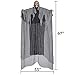 Aobuy 5.6 Ft. Halloween Hanging Ghost Decoration, Scary Skeleton Grim Reaper |Halloween Animated Screaming Decor Prop