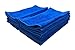 100% Natural Cotton WashCloths (12 Pack, 12 x 12 inch) Highly Absorbent Multi-Purpose, Soft (Royal Blue)