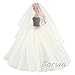 BARWA Beige Wedding Dress with Veil Evening Party Princess Beige Gown Dress for 11.5 Inch Girl Doll