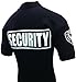 HPU Security Polo Shirt Deluxe 100% Cotton Pre-Shrunk Black with White Letters (L)