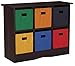 RiverRidge 6 Bin Storage Cabinet for Kids, Espresso