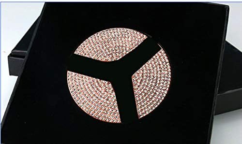 Boobo MBBR03-C Ice Out Rear Trunk Badge Bling Insert Emblem with Genuine Austrian Crystal Insert for Mercedes Benz C300 C350 C63 New C-Class W205 (Rose Gold)