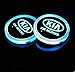 2pcs LED Car Logo Cup Holder Lights for Kia, 7 Colors Changing USB Charging Mat Luminescent Cup Pad, LED Interior Atmosphere Lamp Decoration Light. (kia)