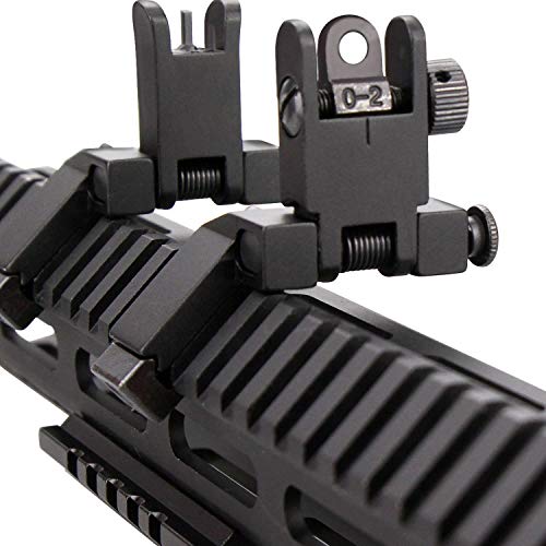 KINBON Flip Up 45 Degree Offset Sights Set, Offset 45 Degree Flip Up Rapid Transition Backup