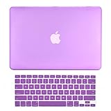 TOP CASE 2 in 1 Bundle - Rubberized Hard Case Cover and Keyboard Cover Compatible with Apple Old Generation MacBook Pro 15