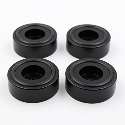 PAPRI 44x16MM Black Solid aluminum Speaker Foot pad Audio HIFI DIY Tube Amps Feet Pads