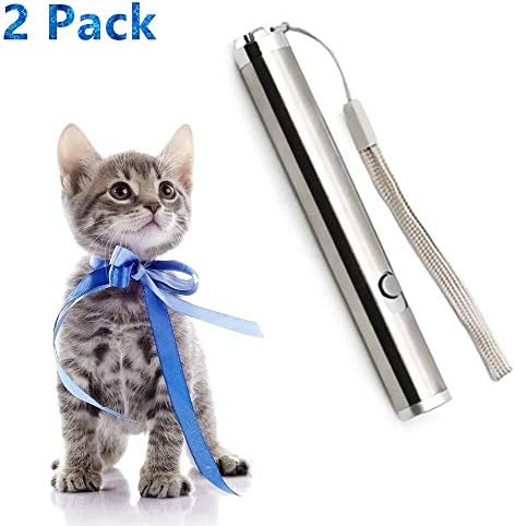 Cat Chase Toy Track Toy Endless Interactive Red Light Play Exercise for Kittens and Adults Lazer Toy (White & Black)