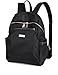 Luckysmile Water-resistant Nylon Backpack Purse Fashion Daypack for Womens Girls (Black-1132)