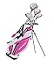 Precise Premium Ladies Womens Complete Golf Clubs Set Includes Driver, Fairway, Hybrid, S.S. 5-PW Irons, Putter, Stand Bag, 3 H/C's