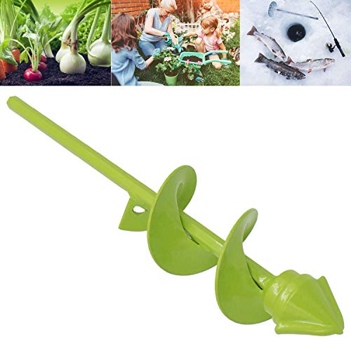 UGarden Bulb & Bedding Plant Auger, with Garden Genie Gloves, Garden Plant Flower Bulb Auger 2" x 9" Rapid Planter, Non-Slip Hex Drive fits Any 3/8-inch Drill. (3 Circles)