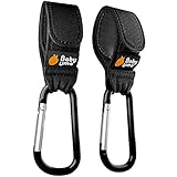 EZ-Bugz Buggy Clips. Hook your shopping & bags safely on your Stroller, Pushchair or Pram. Universal fit, Black, 2 pack