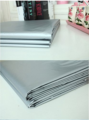 Focux Shade Cloth Fabric Silver and Silver 100% Blackout UV Protect Shading Light Waterproof Sunshade Cloth Light Weight (4 Yards)