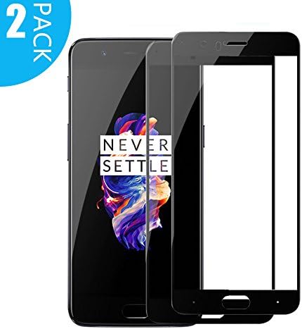 [2 Pack] BENKER OnePlus 5 Tempered Glass Screen Protector, Anti Fingerprint 9H Hardness 2.5D Curved Clear Ultra Slim Film for OnePlus 5