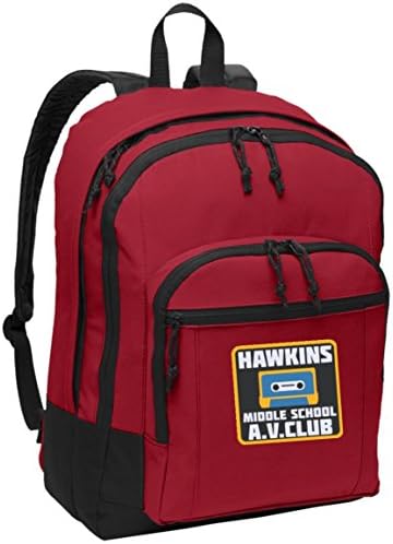 Hawkins Middle School Backpack Girls Boys Kids (Red)