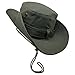 Bodvera Outdoor Fishing Bucket Hat Sun Boonie UV Protection Cap Summer Camouflage Hat with Side Snap Chin Cord, Army Green